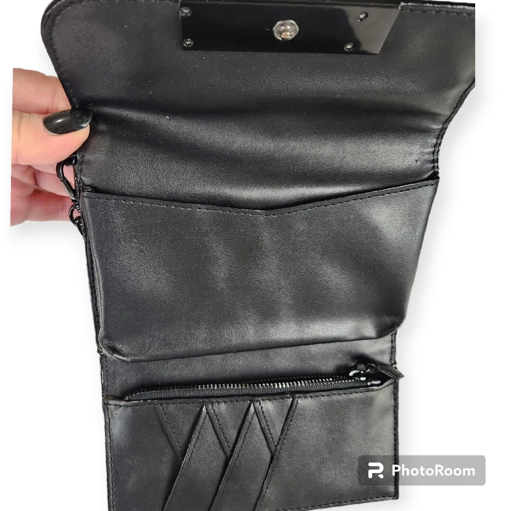 VICTORIA'S SECRET BLACK LOVE IPHONE PLUS CELL CASE TECHWALLET WRISTLET CLUTCH